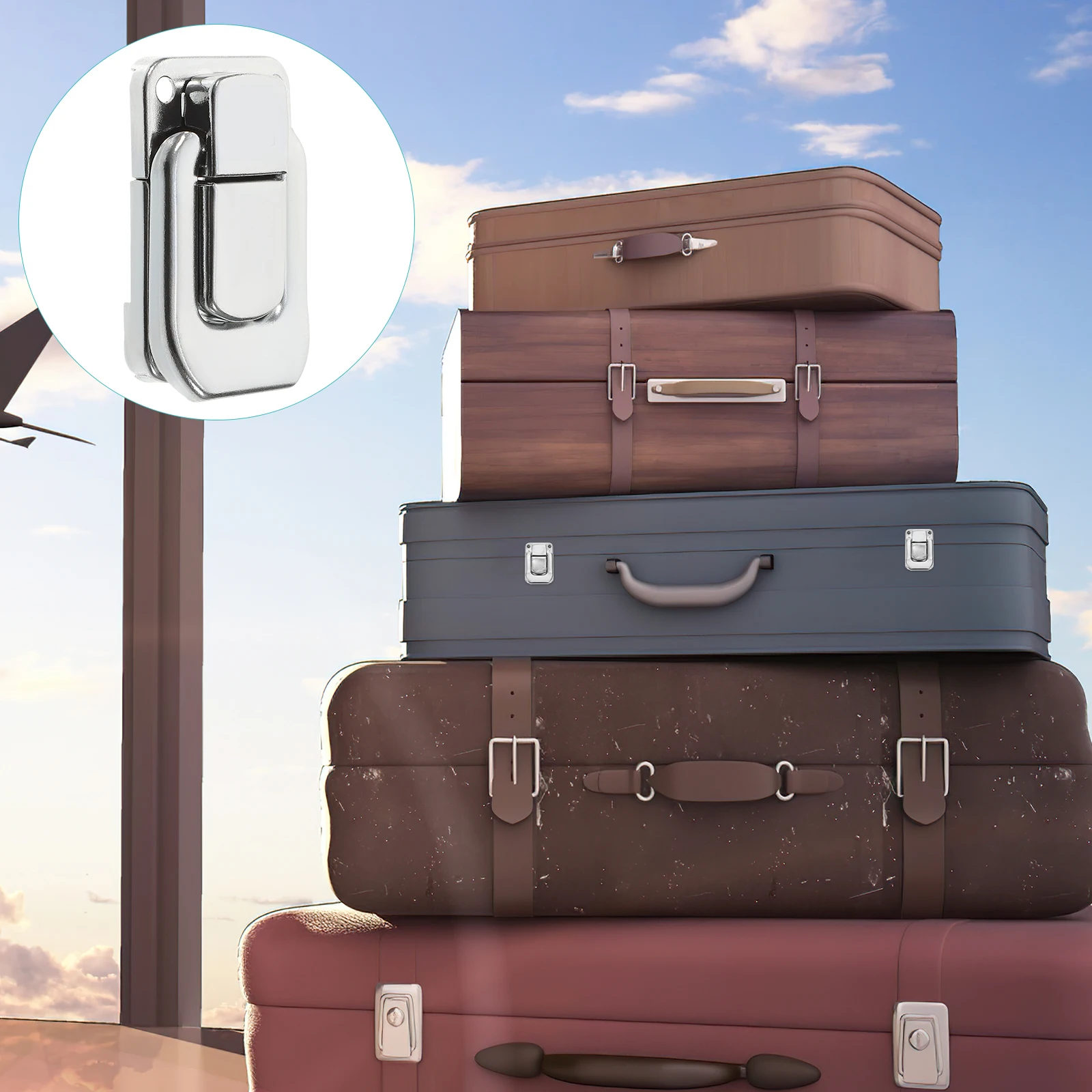 

3pcs Bag Latches Durable Travel Luggage Crossbody Wooden Boxes Furniture Drawers Cabinets Chests Toolboxes Boxes Hook