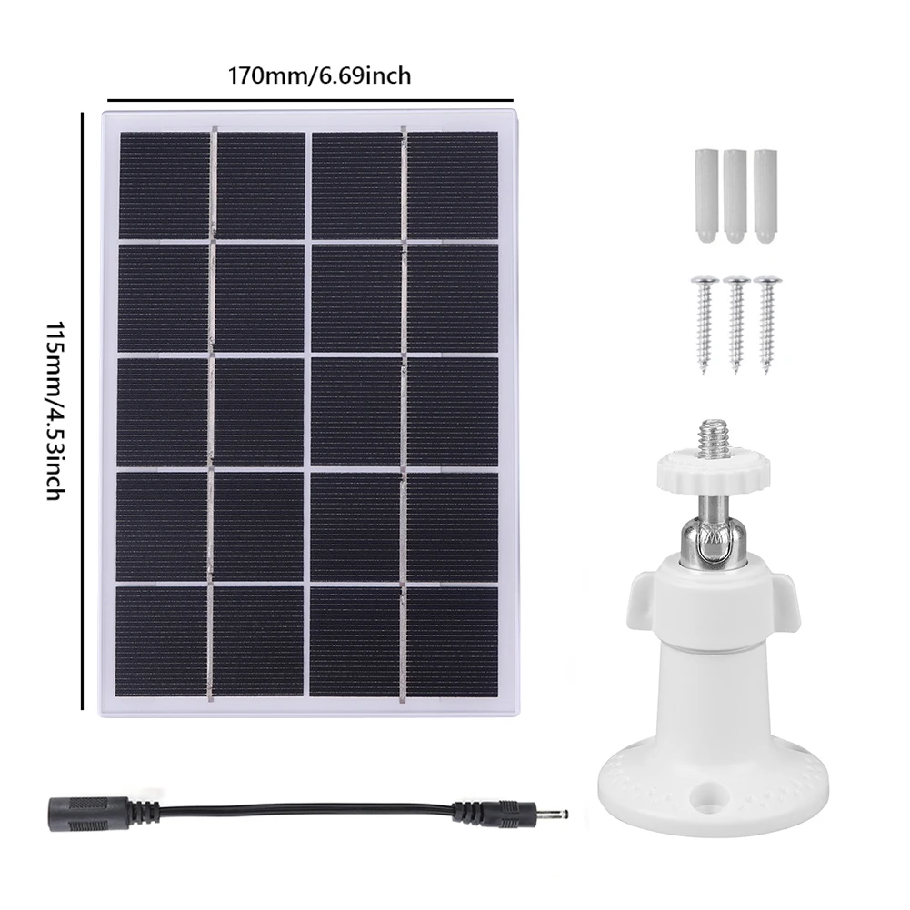 10W Solar Panel Charger Waterproof Camera Solar Panel Charger 360° Adjustable Wall Mount for Ring Stick Up Cam/Spotlight Cam - view 6
