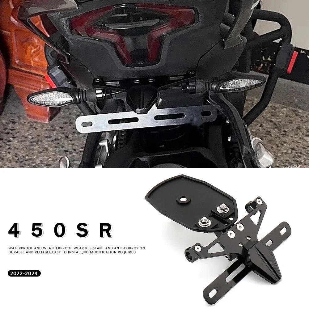 

For CFMOTO 450 SR 450SR 2022 2023 2024 New Motorcycle Black Tail Tidy License Plate Holder Eliminator Registration Frame Bracket