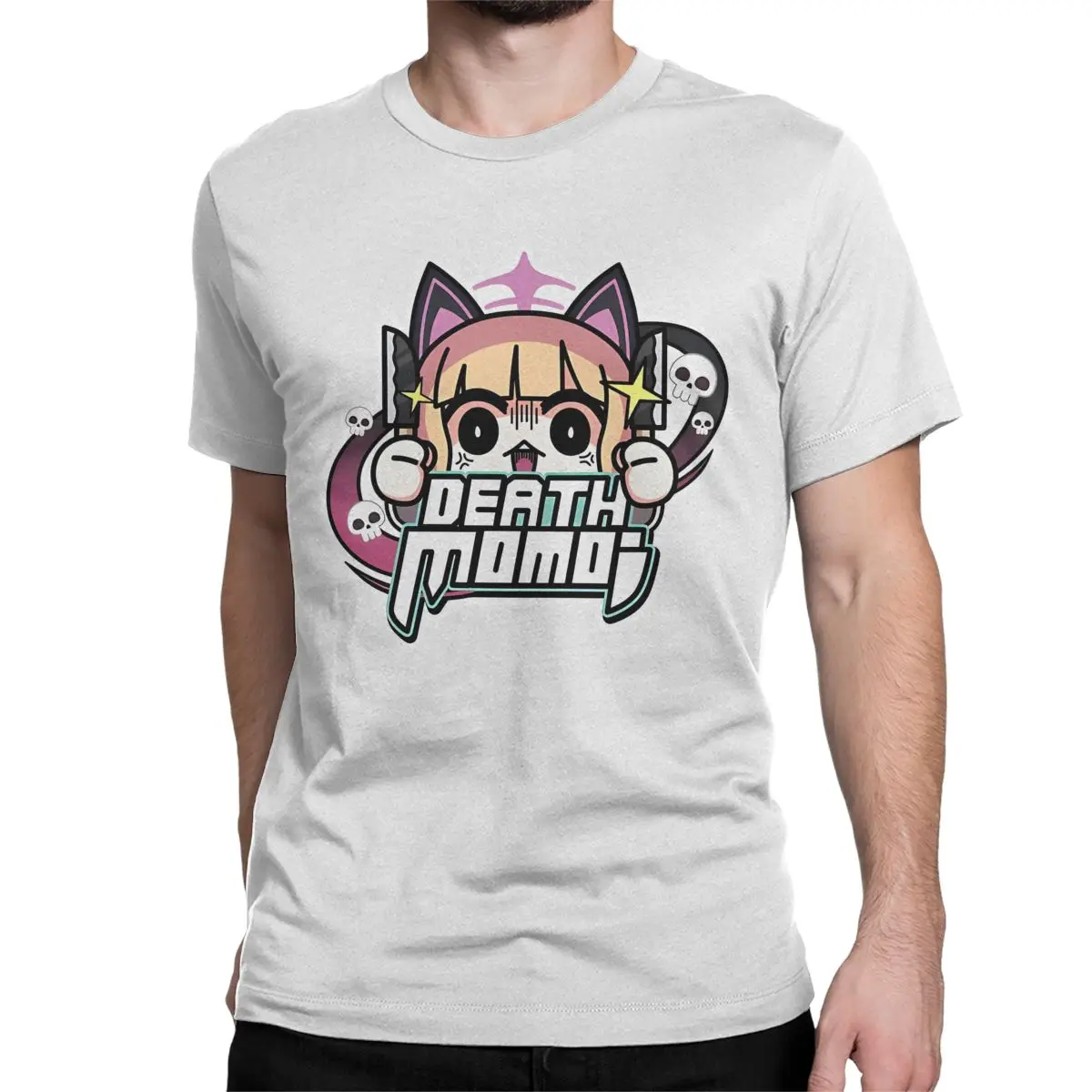 Death Momoi Sugar Rush Parody Archives T Shirts Men Women's 100% Cotton Creative T-Shirts Anime Tees Clothing Birthday Present