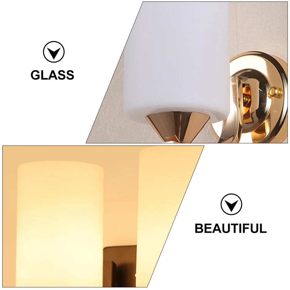 

2Pcs Glass Lamp Shade Cylinder Replacement Lampshade for Floor Lamp Pendant Light Chandelier Wall Light