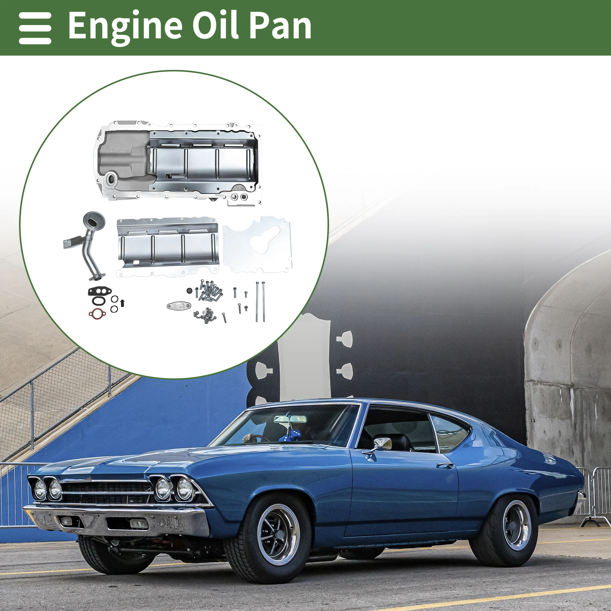 UXCELL 1 Pc No.81577 Engine Oil Pan for Pontiac Firebird 1967 for Chevrolet Chevelle 1964-1968 for Chevrolet C10 1982-1986