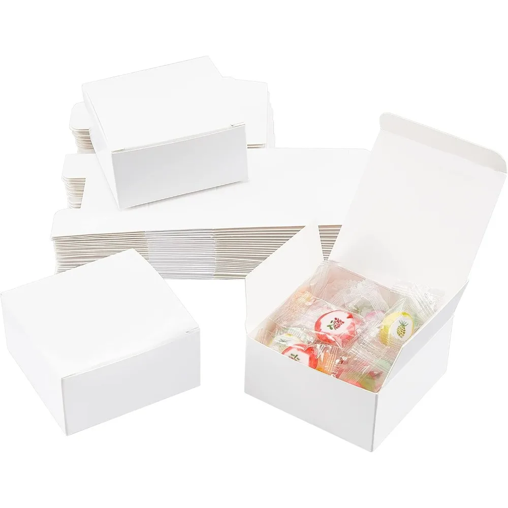 30 Pack Gifts Packaging Box Paper Favor Boxes Homemade Soap Box White Candy Box for Soap Making Supplies Cookies Party Christmas