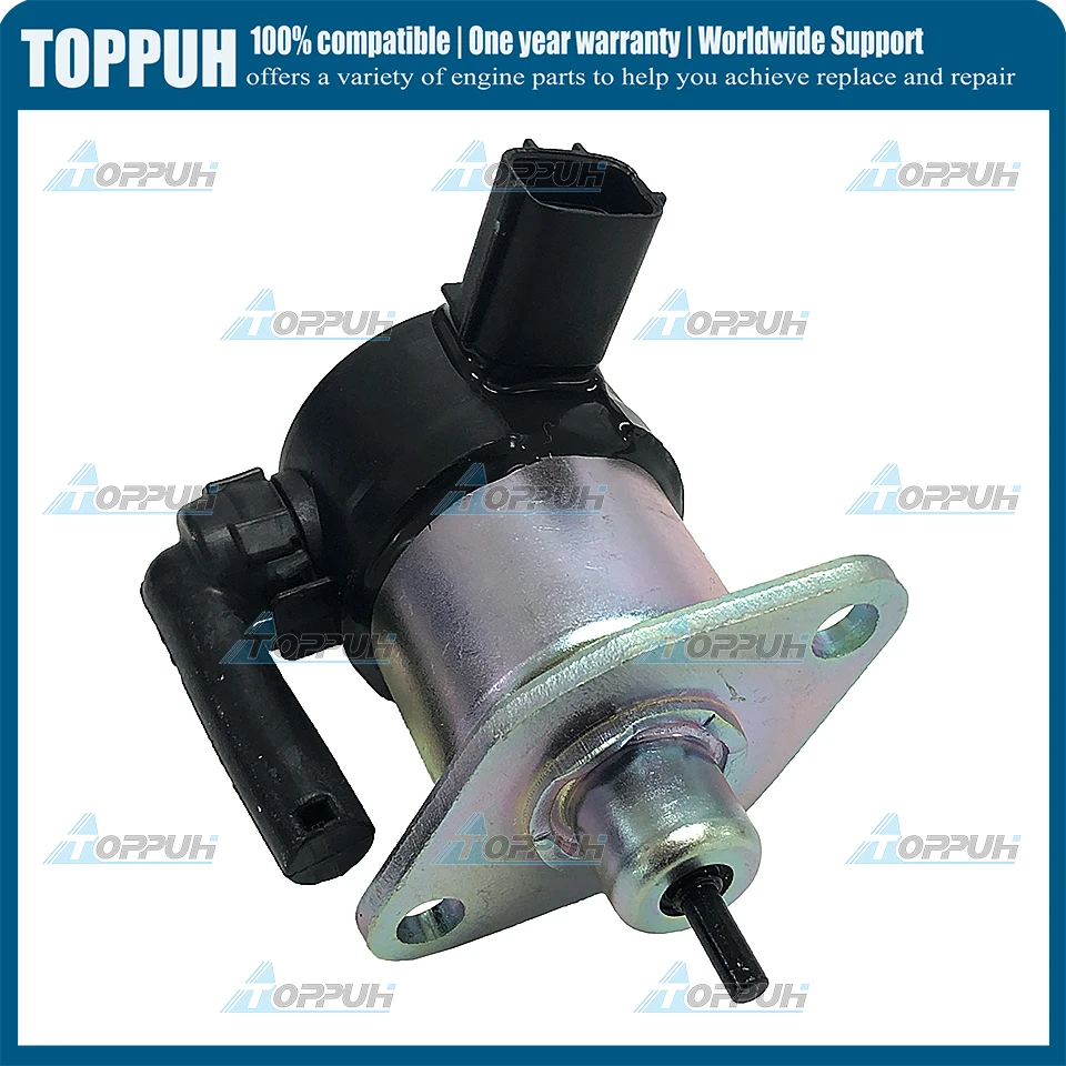 Shutoff Solenoid 12V for Kubota 1C010-60015 1C010-60016 1C010-60017 1C010-60014