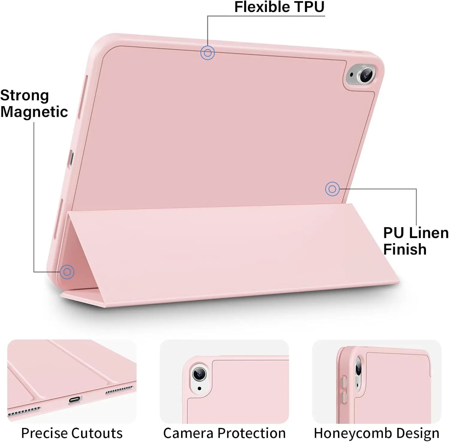 【セール中】iPad (A16) 第11世代/第10世代 ケース 11/10.9インチ ペンシルホルダー付き 2025/2022年モデル対応、スリムな三つ折りスタンド付き保護カバー、ハイブリッド