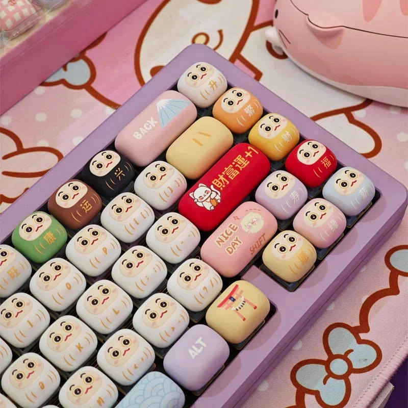 keycap de teclado para meninas sublimacao pbt mog 139 chaves jogos ergonomicos acessorios personalizados bonitos desktop escritorio presentes 01