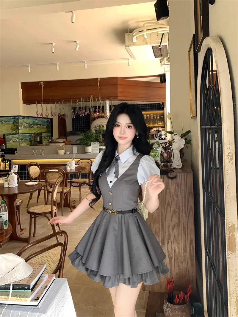 اليابانية Kawaii لوليتا نمط القوس فستان المرأة الرجعية الحلو الدانتيل قبالة الكتف قميص القوطية خمر Y2k فستان قصير فتاة ثقافة فرعية