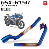 Tubo de cabezal de Escape antideslizante de acero para Suzuki GSXS150 GSXS125 GSXR150 GSXR125 Escape de motocicleta interfaz de 51MM tubo de enlace frontal