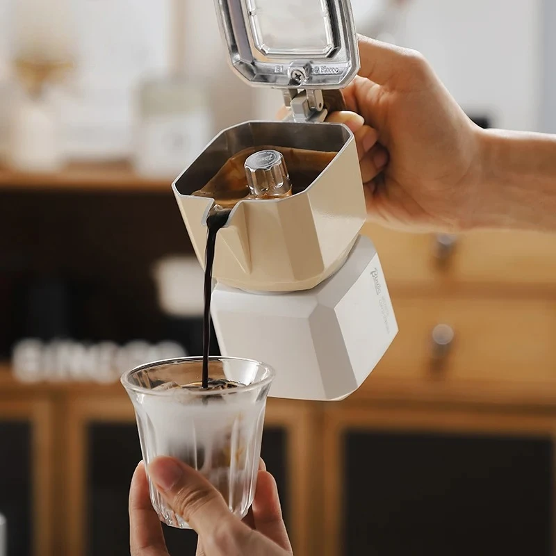 Coffee Pot Set Suitable for Home and Office, Rubik's Cube, Double Valve Moka Pot,Aluminum Coffee maker Moka Pot