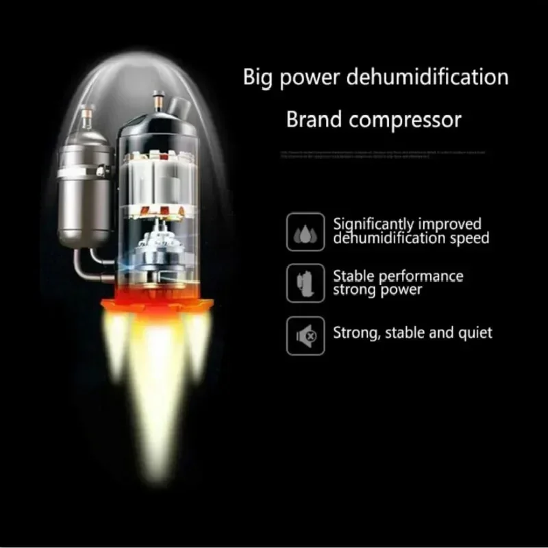 Anion purification dehumidifier home bedroom Silent automatic defrost basement clothes drying LED touch screen deshumidificador