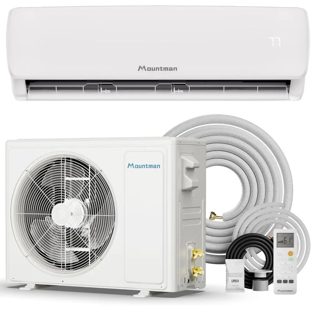 

12000Mini Split AC/Heating System, 115V 19 SEER2 Energy Eicient Mini Split Air Conditioner with Heat Pump, Cools Up to 750sq.t,
