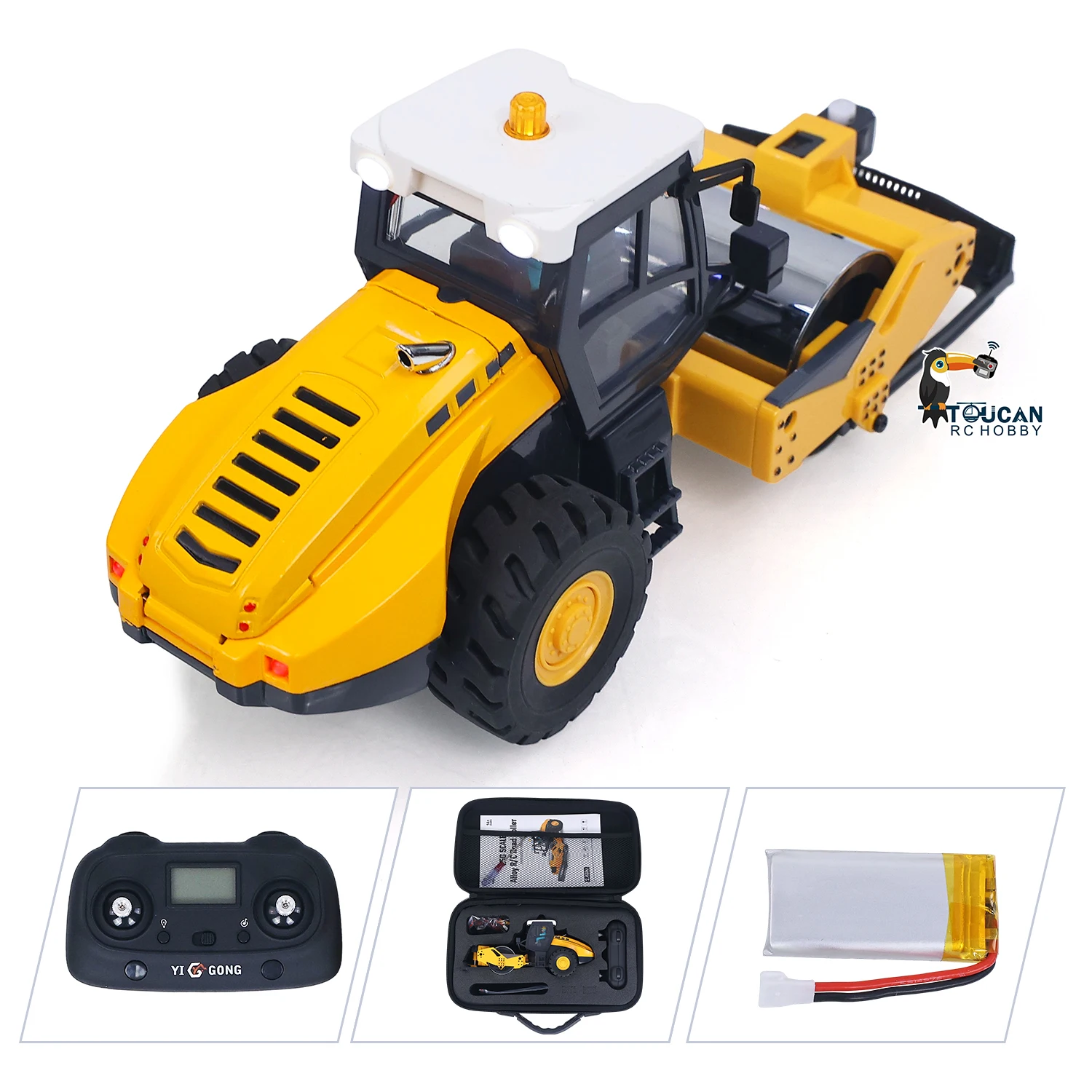 

Toys for Boys 1/50 H13IX RC Road Roller RTR Remote Control Construction Vehicles Electric Car Truck Model Lights Sounds Unit