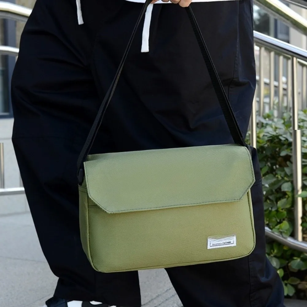 

Сплошная цветная мужская сумка-мессенджер с регулируемым ремешком, минималистичная нейлоновая сумка через плечо, большая вместительная сумка через плечо с несколькими карманами, подарки