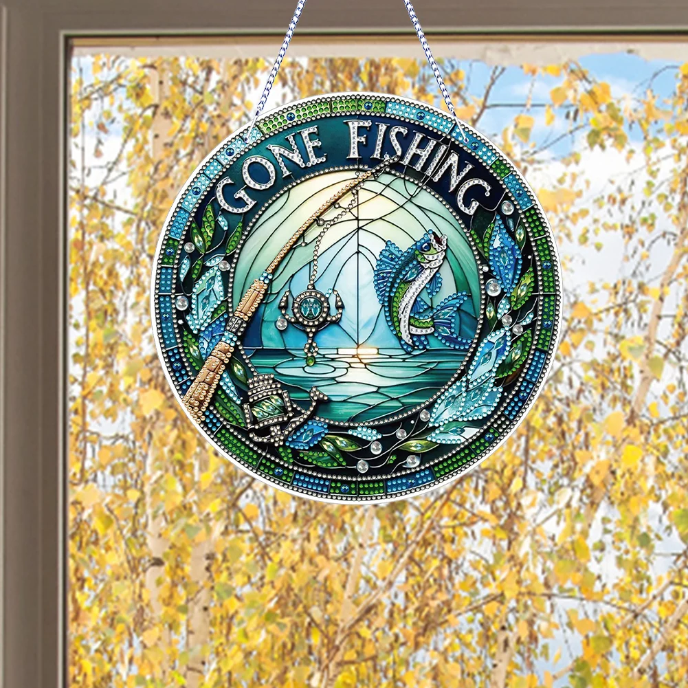 

PVC Glass Special Shaped Color Pattern Diamond Painting Hanging Decor Diamond Painting Hanging Suncatcher Home Windows Decor