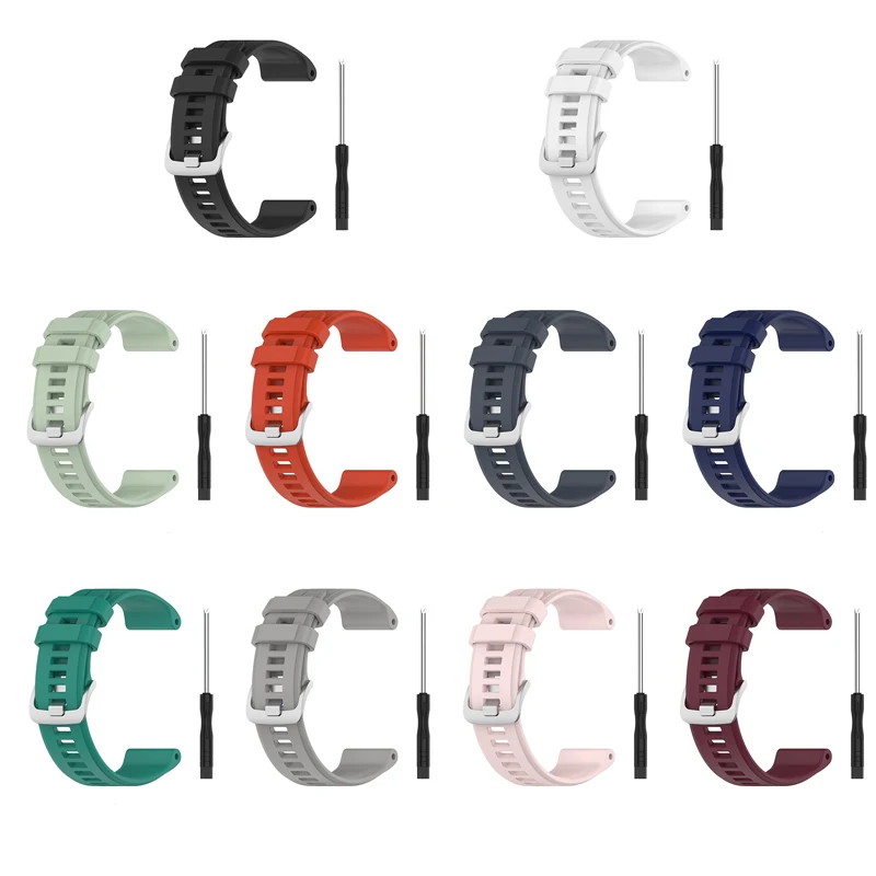 Correa de silicona de 22mm para reloj Garmin Descent G1, pulsera deportiva inteligente con letel solar para Garmin Fenix7 con herramienta