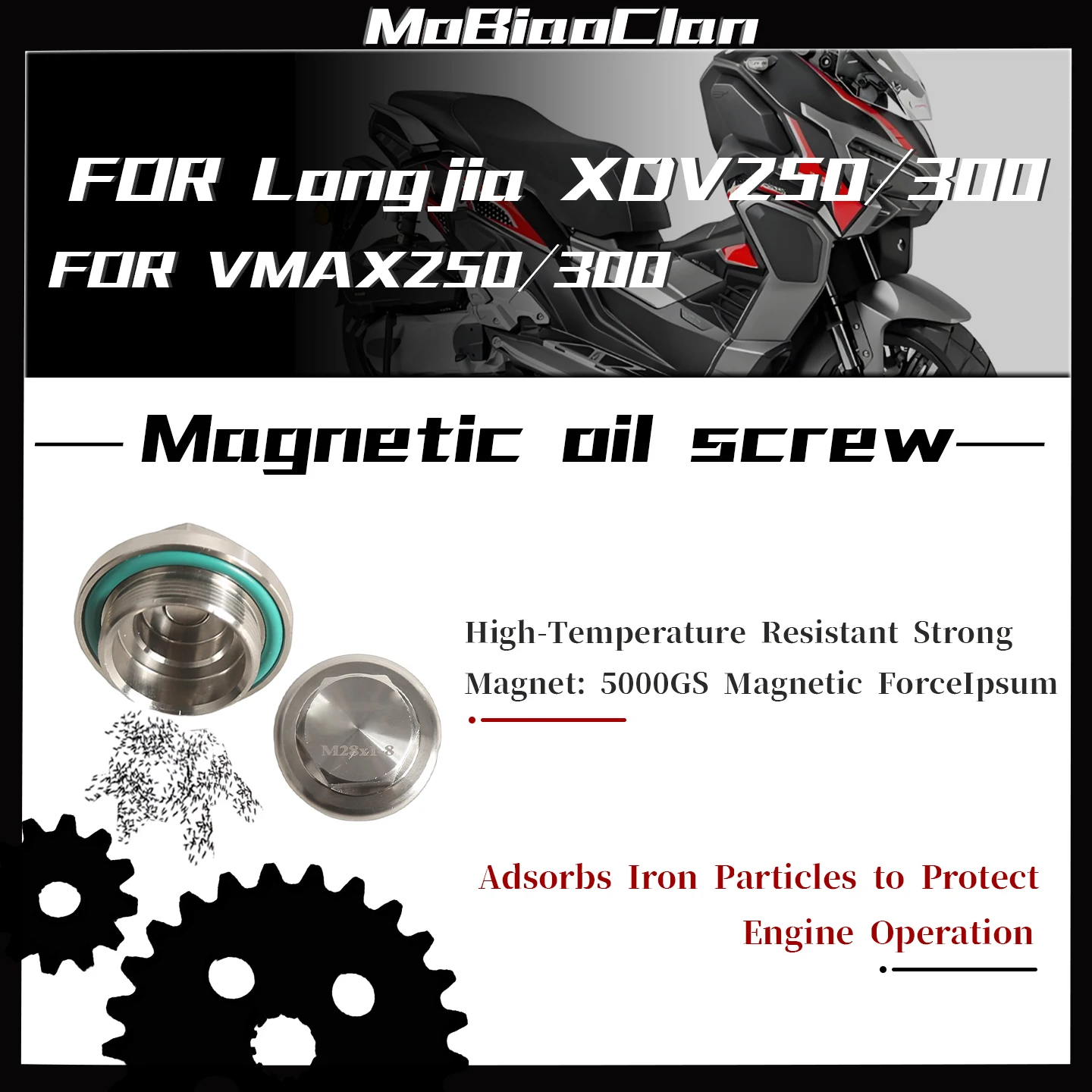 

For Longjia XDV250 XADV300 XADV 250 300 Stainless Steel Magnetic Oil Drain Sscrew VMAX250/300 Oil Screw Motorcycle Accessories