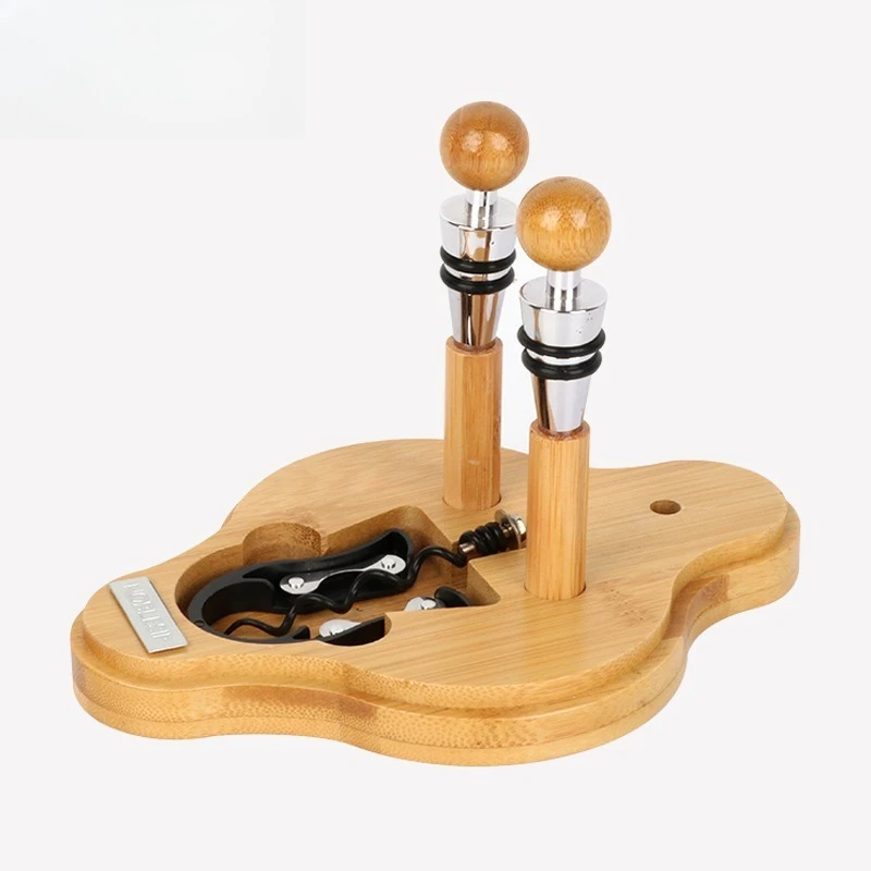 Red wine bottle opener set 4 in 1 manual bottle opener air pressure bottle opener wine set gift box set
