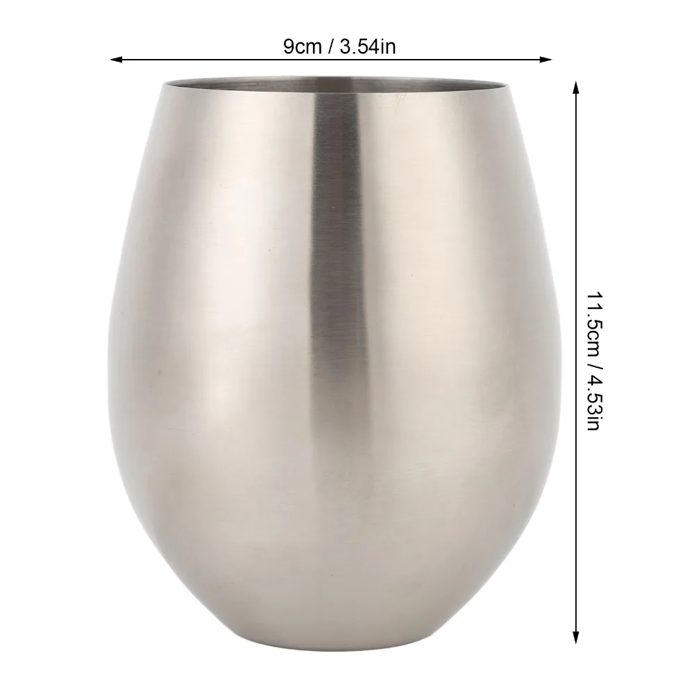 Safe 500ml Cold Drink Cup Mirror Polished Rustless Steel Coffee Tumbler Practical Flat Bottom Base Beverage Mug Daily Picnic view 6