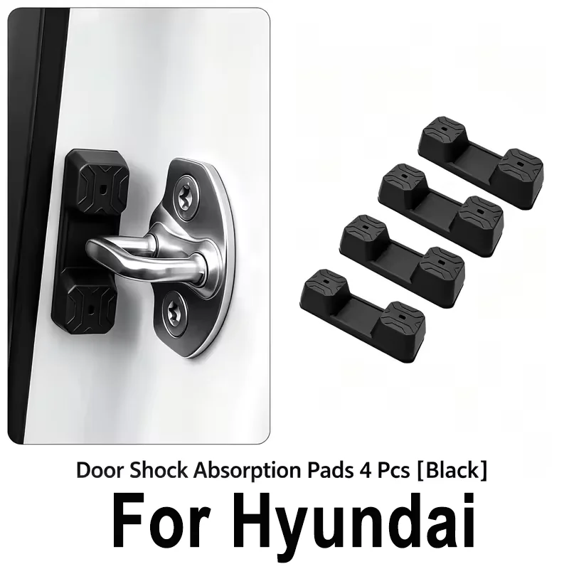4Pcs Magnetic Silicone Car Door Latch Buffer Shock Pad For Hyundai Genesis Ix35 KONA Encino Solaris Azera Santa Fe