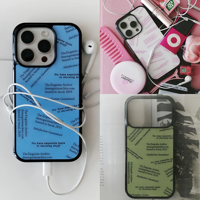 Korean Ins Minimalist Letters Design Phone Case For iPhone Ultra 18 Pro Max 17 16 15 14 13 12 11 Shockproof Silicone Back Cover