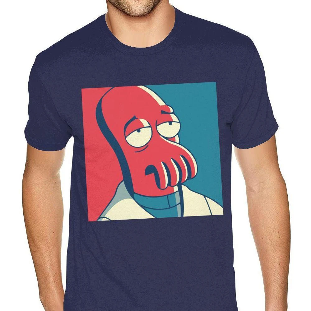 New fashion Blank Zoidberg Tees Shirt Cartoon Male Graphic Kawaii Shirt Casual Hot Sale Cotton Tops Shirt Classic for Adult Men