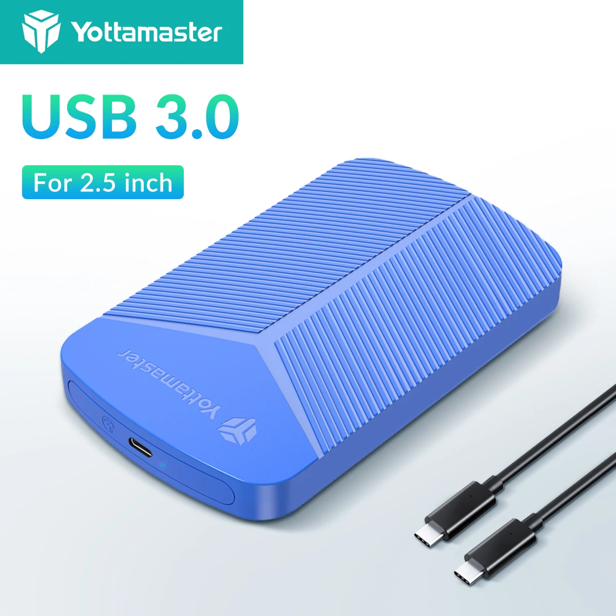 Yottamaster HDD Case 2.5 inch Hard Drive Case SATA to USB3.0 HDD Enclosure 6Gbps External HDD Case Box Support 6TB for PC Laptop