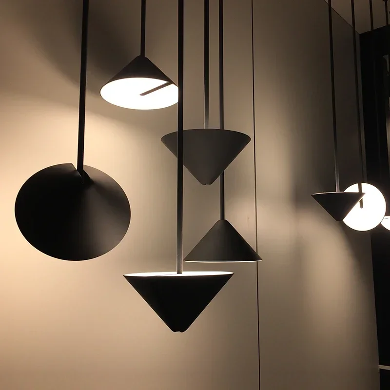 

Multi-angle Nordic Cone Pendant Light Simple LED Hanging Lamp Modern Bedroom Living Room Dining Kitchen Decorative Lamps