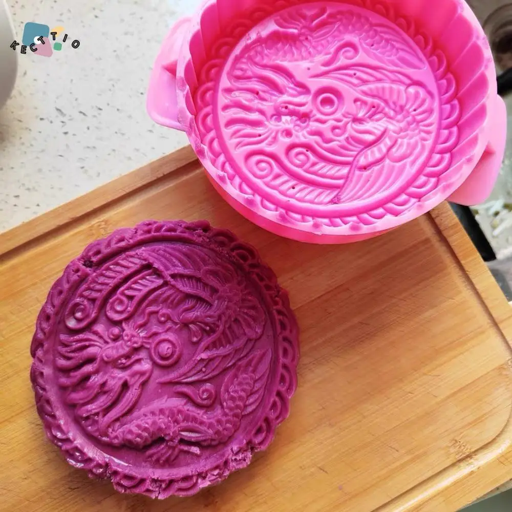 

Easy Demolding Large Moon Cake Mold Food-grade ABS Hand-pressed 3D Mooncake Mold Cantonese Style Household Baking
