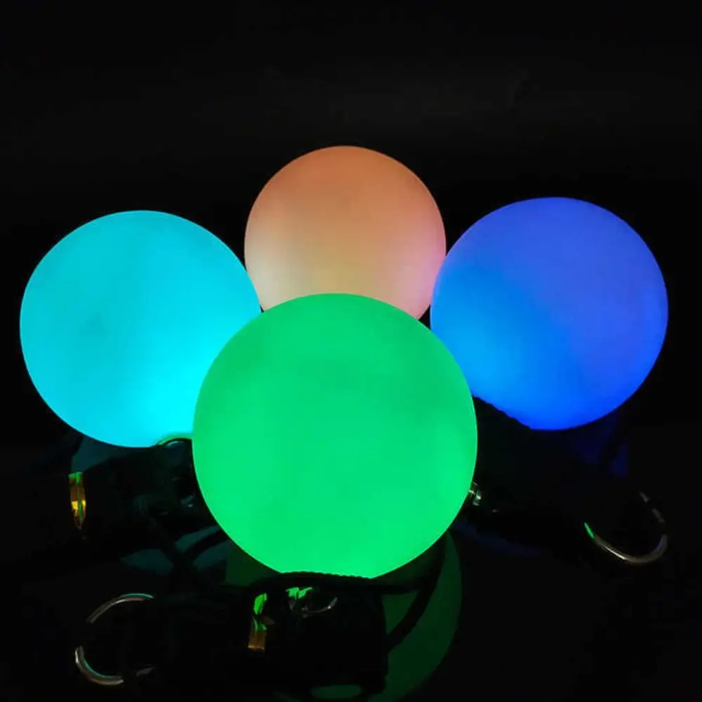 Cadeau Kleurrijke LED POI Bal Creativiteit Waterdichte RGB Gloeiende Hand Props Draagbare Rekbare Draaiende Ballen Feest
