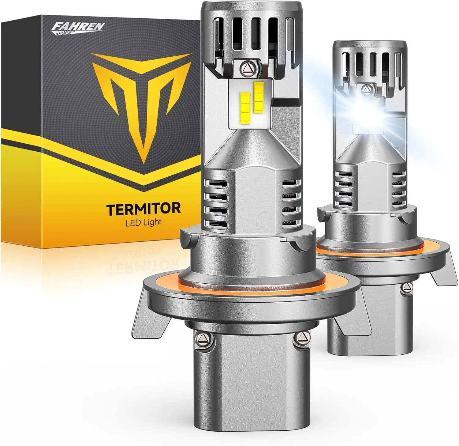 H13/9008 40000LM 6500K Super Bright LED Bulbs, 1:1 Size, No Adapter Needed, Pack of 2