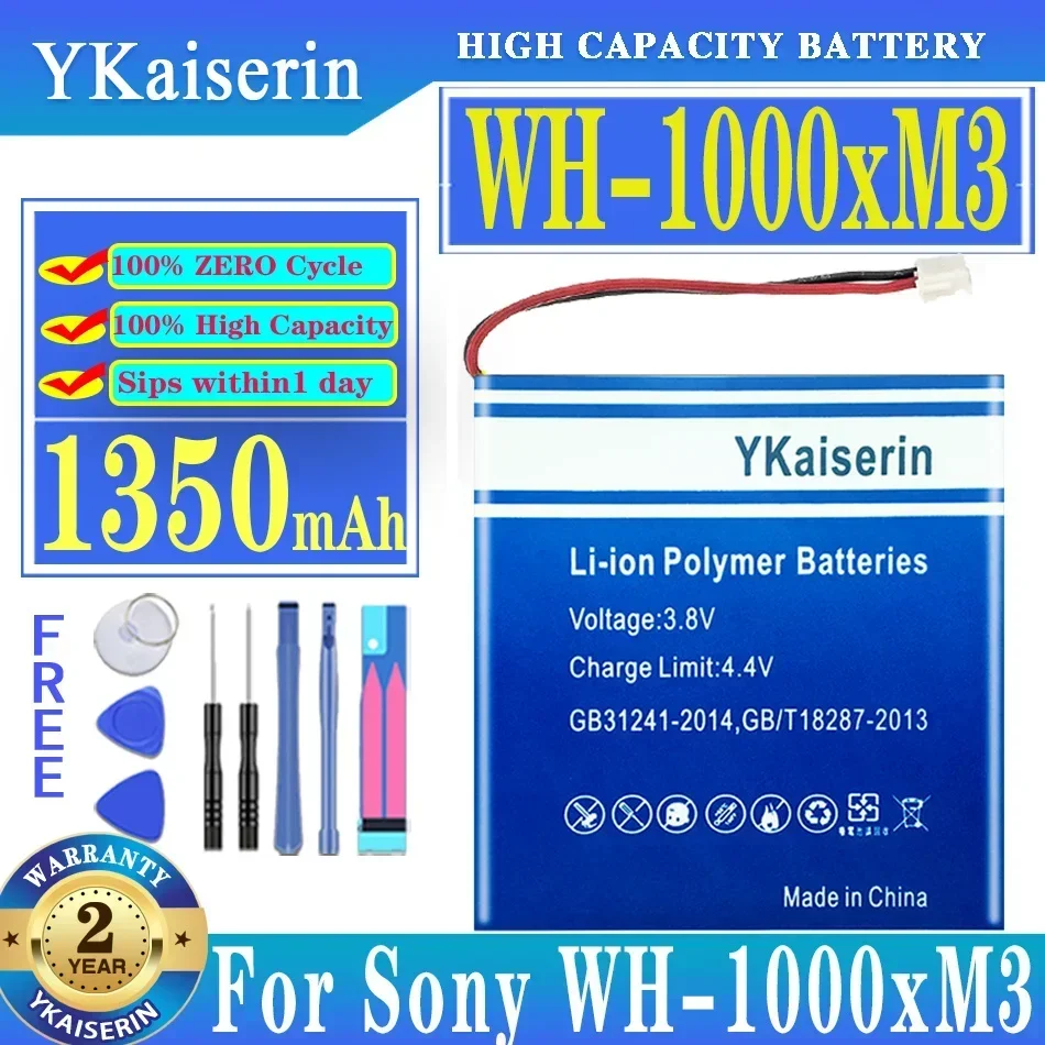 YKaiserin 1350mAh Replacement Battery for Sony WH-1000xM3 WH-XB900N WH-CH710N