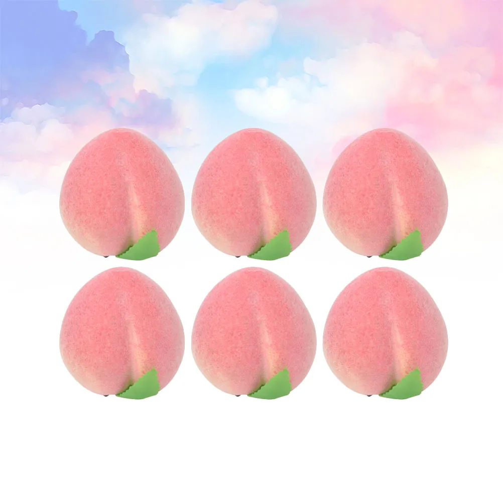

12pcs Simulated Peach Decor Fake Fruit Adornment Lifelike Non-Edible Ornament For Home Office Bakery Photography Props