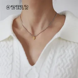 Stainless Steel Stylish Simple English letter NICE Pendant Necklace Waterproof Exquisite Jewelry Women Gift