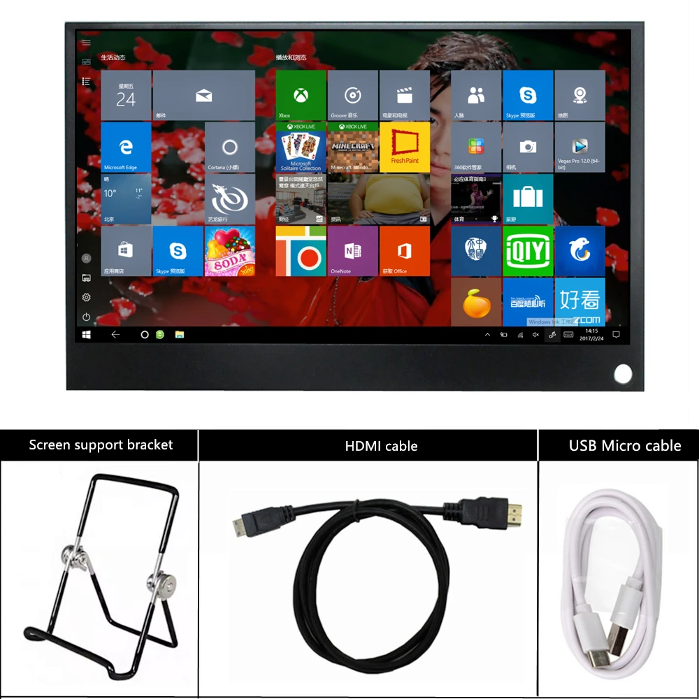 

11,6-дюймовый ЖК-дисплей высокой четкости 16:9, портативный монитор 1920x1080/1366x768 60 Гц для Raspberry Pi, ПК, ноутбука