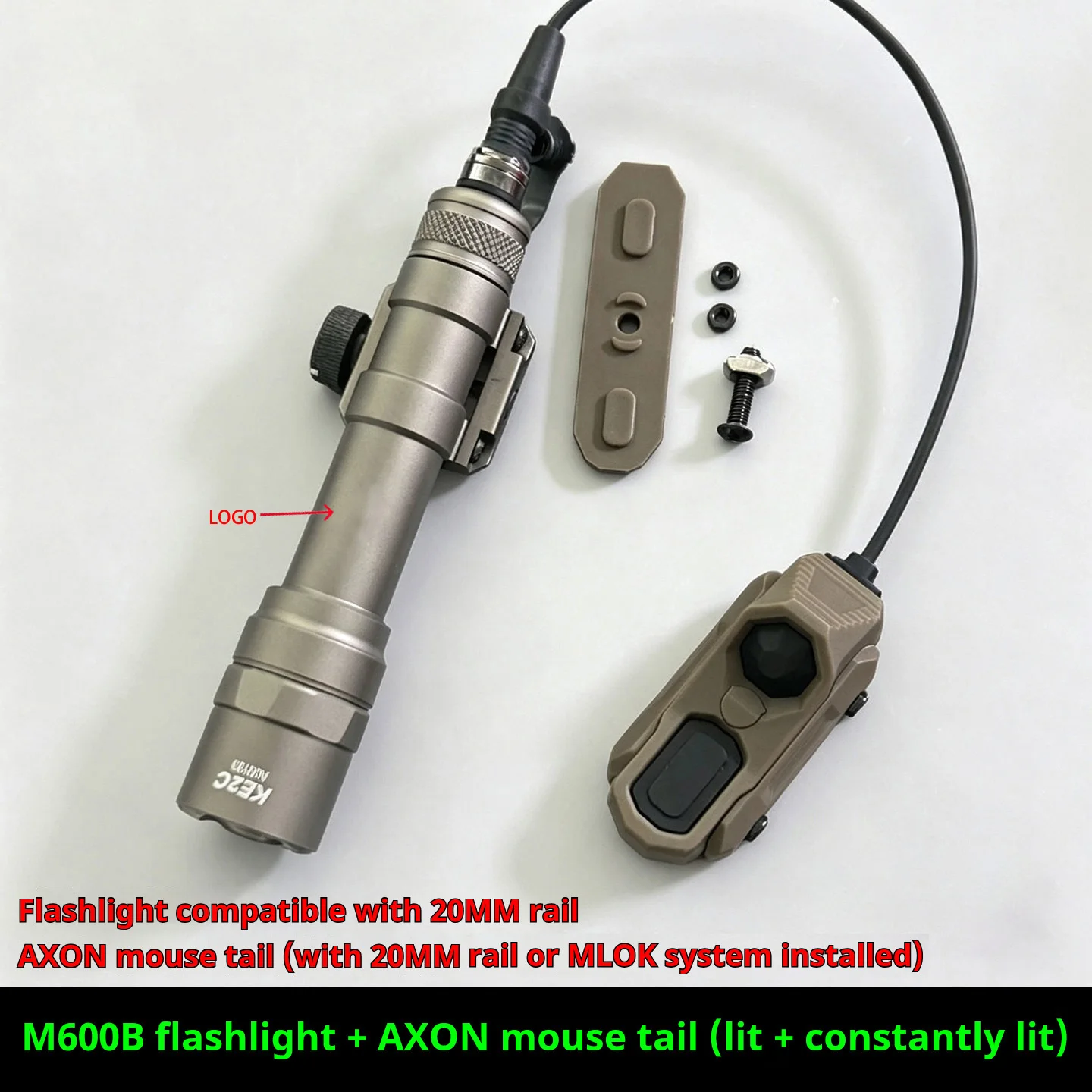 Tactical Surefire M300/M600 Flashlight with AXON SF Function Remote Pressure Switch for 20mm Rail Hunting Airsoft Light image 4