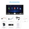 Podofo 6,8'' Auto Radio 2Din MP5 Player Typ-C Dual USB Multimedia Player Carplay Android Auto FM/AM/RDS Spiegel Link Auto Stereo 6