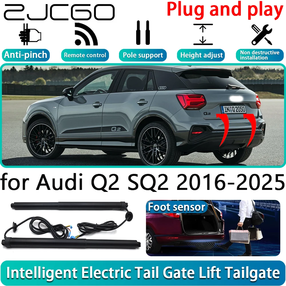 

ZJCGO for Audi Q2 SQ2 2016-2025 Car OEM Electric Powered Tailgate Power Liftgate Automatic Tailgate System With Foot Sensor