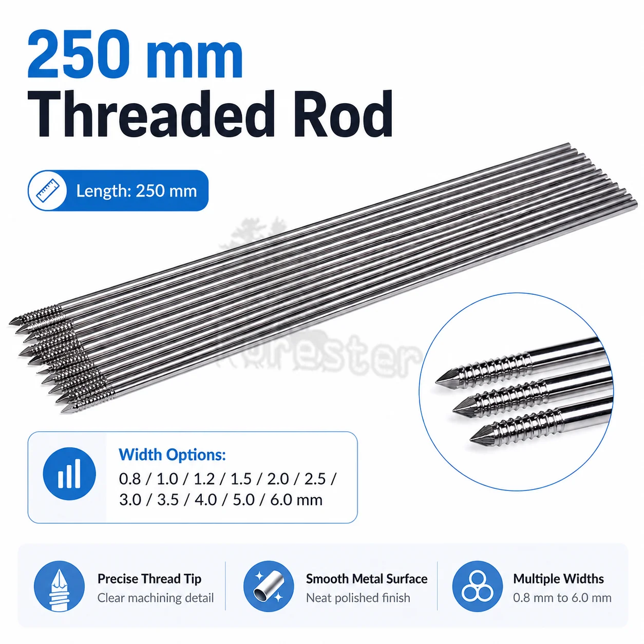 10pc  250mm Orthopedic Single Thread Krish Needle Stainless Steel Precision  Veterinary Orthopedics Instruments
