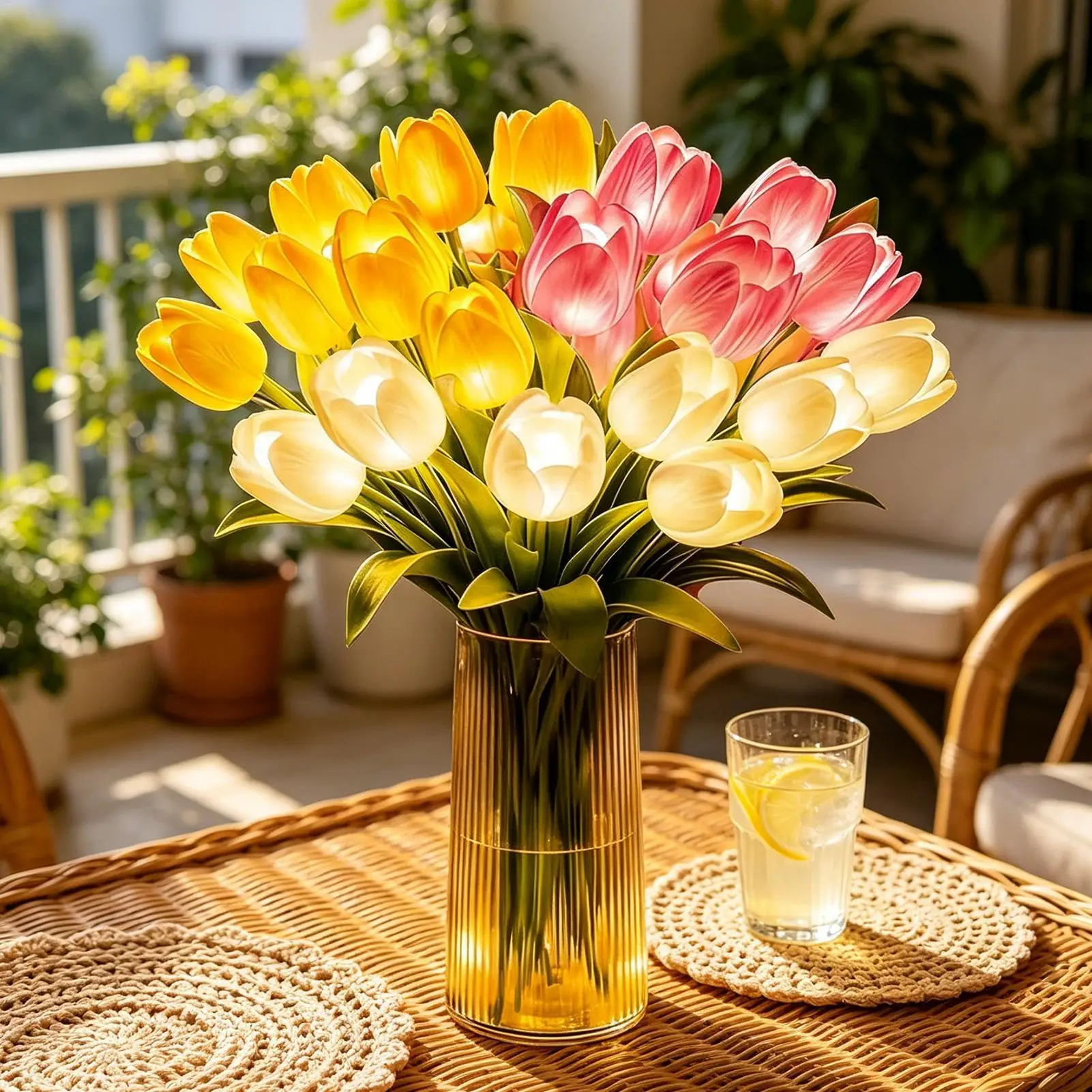 花のテーブルランプ装飾的なロマンチックな花の装飾ベッドサイドランプナイトスタンド用家庭用リビングルーム寝室屋内用