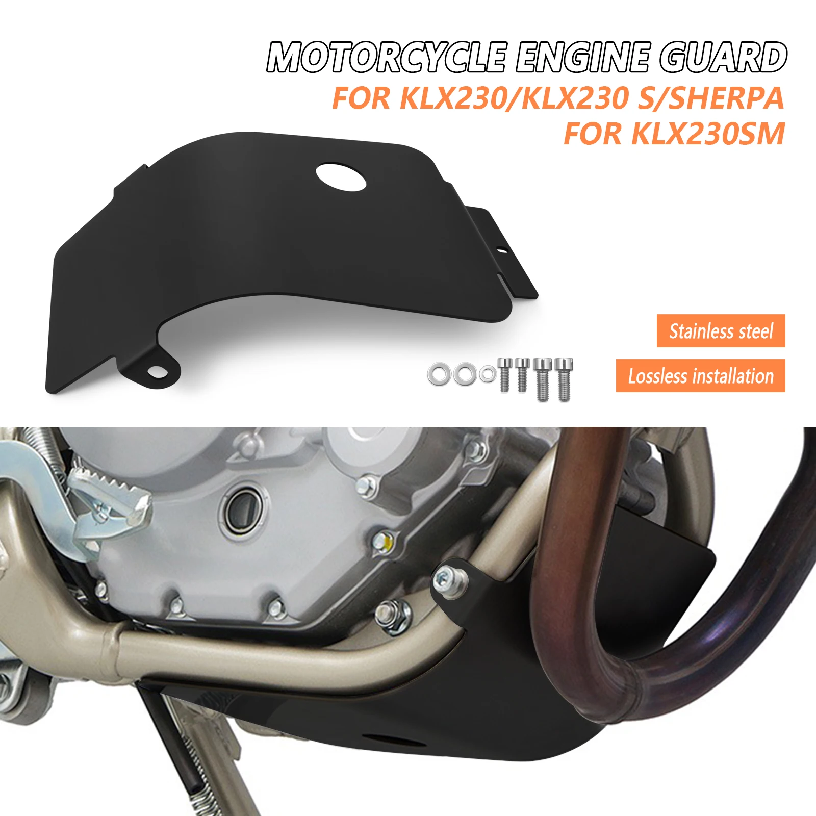 

Для Kawasaki KLX230/KLX230 S/SHERPA KLX230SM 2024 2025 защитная крышка шасси двигателя, нижняя защитная пластина, детали мотоцикла
