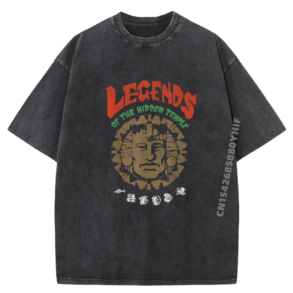 

Legends Of The Hidden Temple Poster Cotton Graphic Tees Shirts Family Vintage Washed Shirt Mens Printed Tops