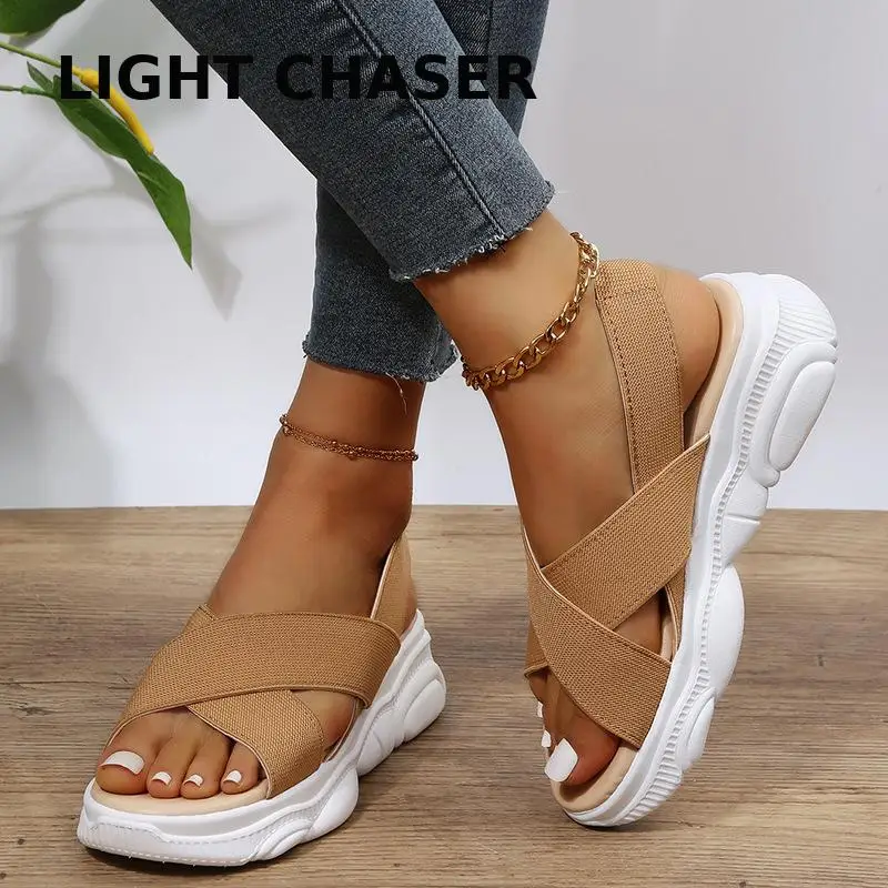 

Women Sandals Woman Soft Ladies Shoes Slip On Sandals Ladies Slipper Footwear Flat Casual Sports Sandals Female Zapatos De Mujer