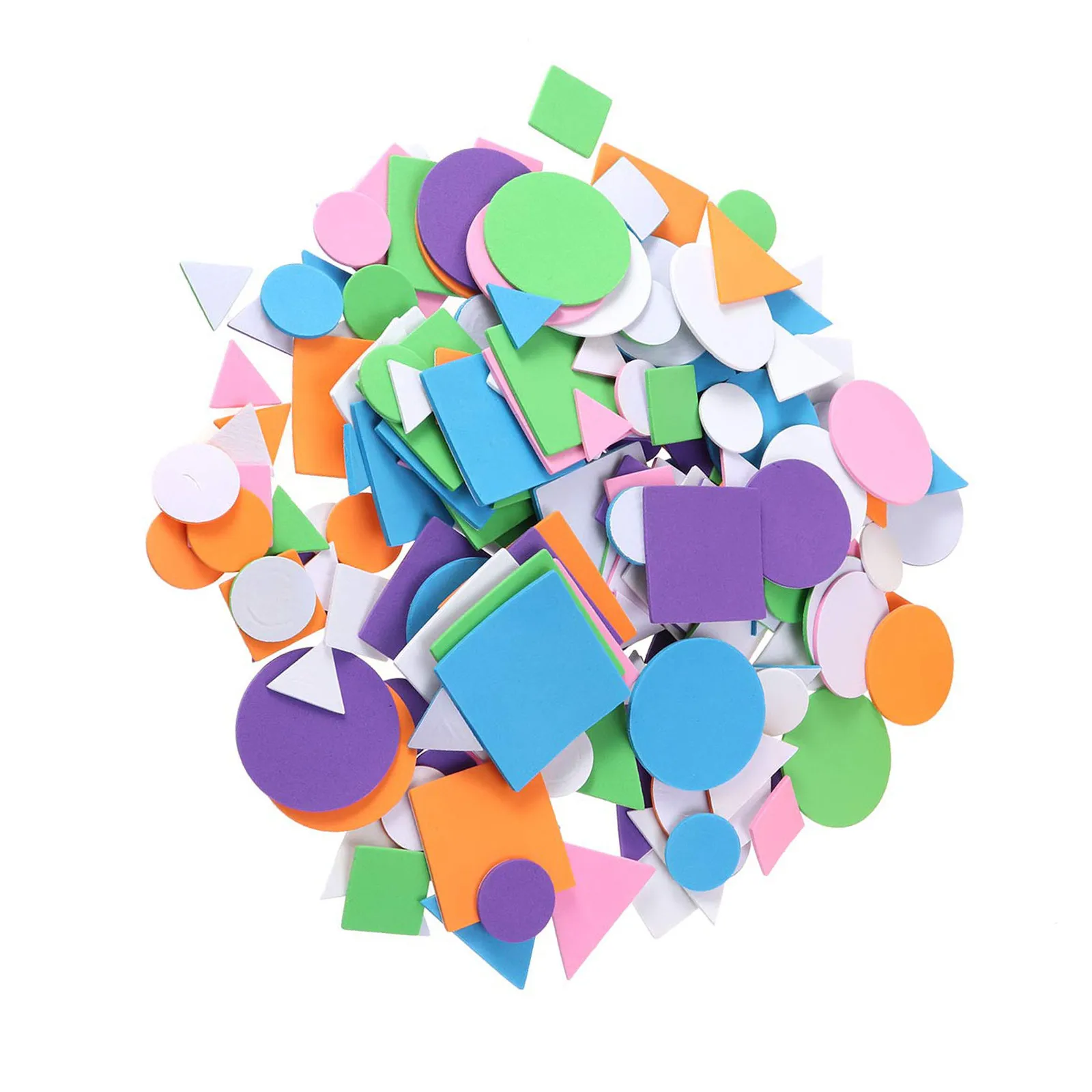 

1250Pcs Eva Geometric Shape Stickers Self Adhesive Colorful Sponge Stickers for DIY Scrapbook Classroom Decoration