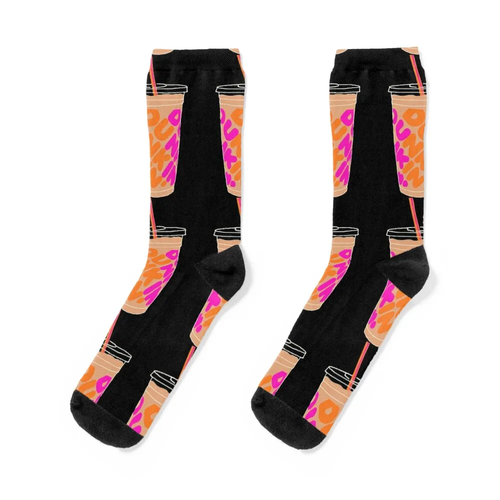 

Dunkin iced coffee Socks gifts men cotton high quality anti slip football Luxury Woman Socks Men's