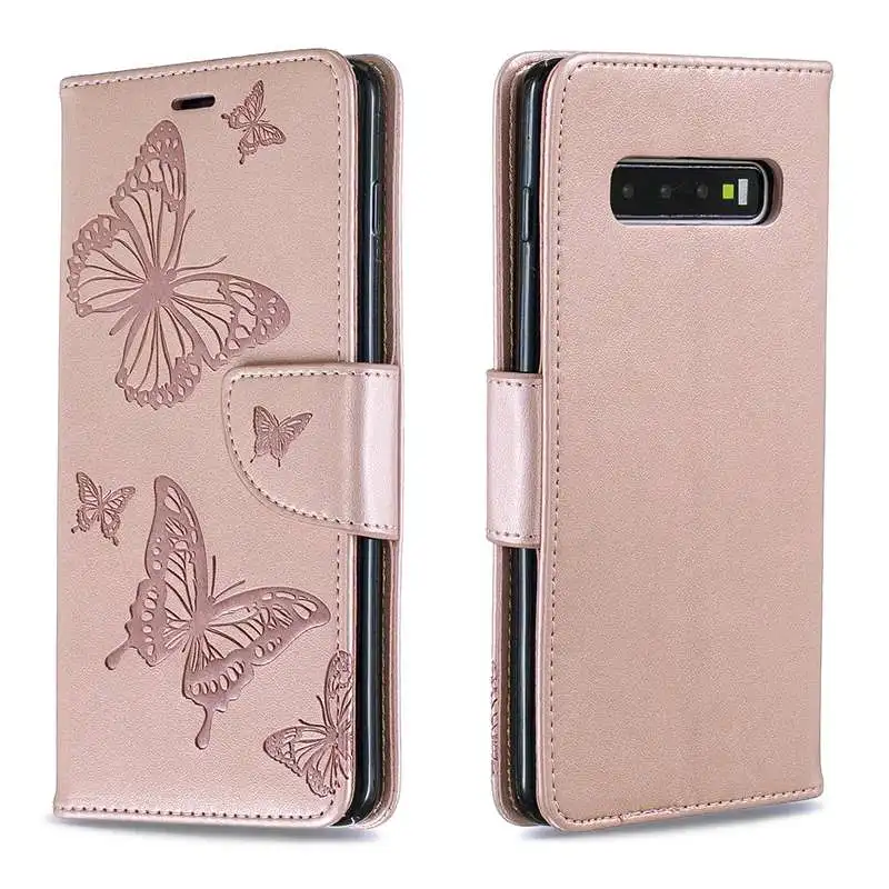 Wallet Butterfly Embossed Flip Leather Case For Galaxy S10 Plus S20 FE S21 S22 Ultra S23 A04s A13 A14 A33 A34 A51 A52 A53 A54