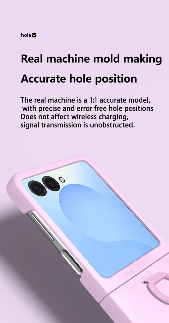 Luxuriöse Hautgefühl-Telefonhülle für Samsung Galaxy Z Flip 7 6 5, Silikon-Fingerring, stoßfest, 2-teilig, Bonbonfarben, harte PC-Abdeckung – Detail 8