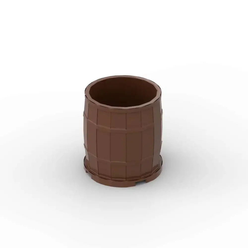 MOC 1PCS 30139 Container Barrel 4x4x3.5 Building Blocks Pirate Scenes Bucket Plate Bricks Toy Gifts