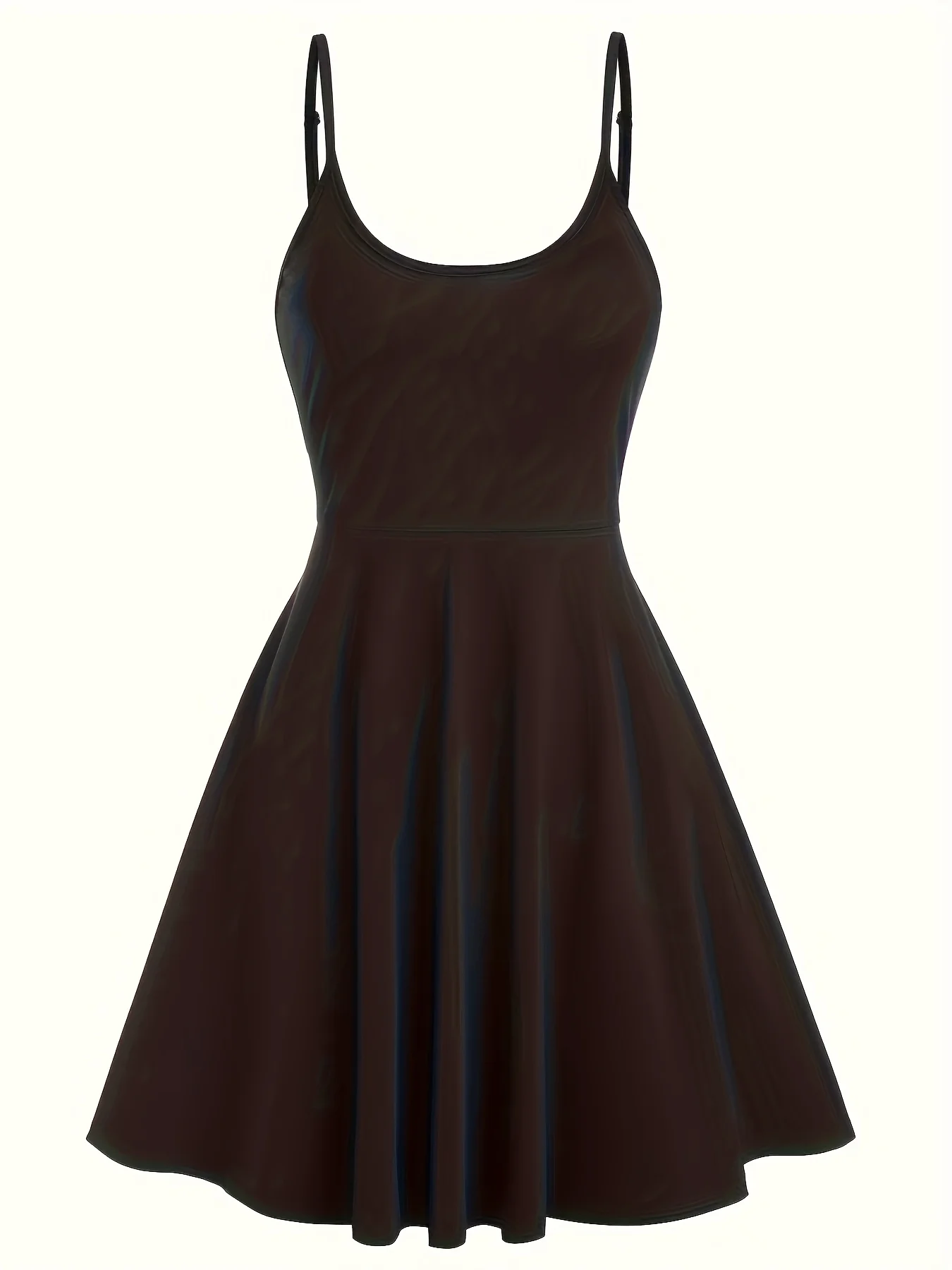 

European and American fashion women's summer dress with adjustable thin shoulders and solid color halter dress