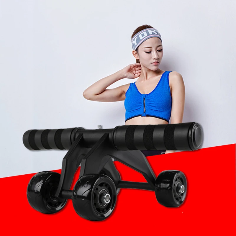 Four Wheel Abdominal Muscle Wheel For Men And Women Home Roller Fitness Equipment Home Abdominal Retractor Muscle Exercise Set