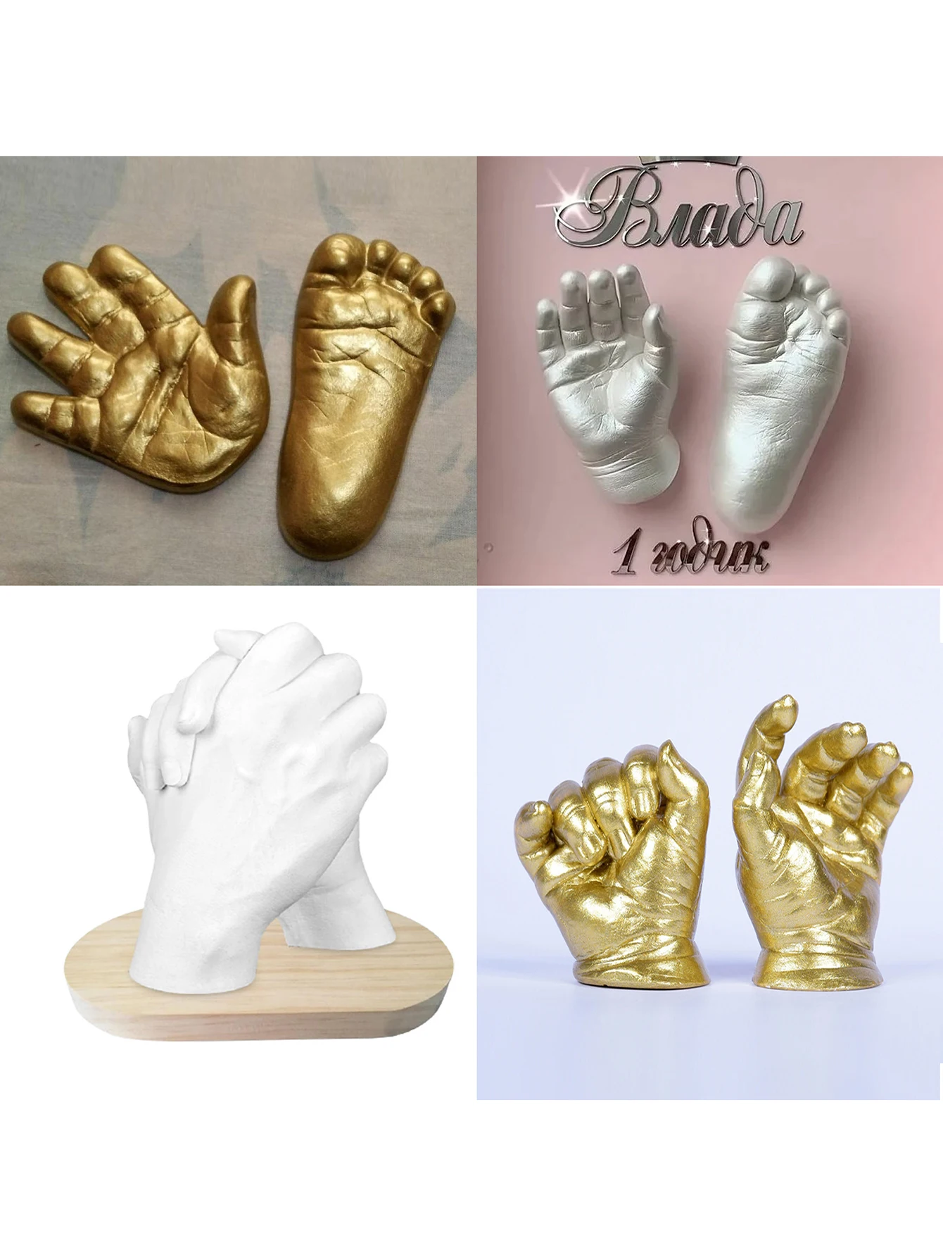 Three-dimensional hand model powder Valentine\'s Day clone plaster DIY creative Mother\'s Day children\'s hand footprint souvenir